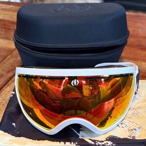 Electric EG2 Snowboard Goggles - White Frame with Red/Gold Mirror Lens
